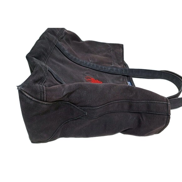 Vintage Polo Ralph Lauren Boat Tote  Canvas Heavy Duty Bag Brown Red Distressed - Picture 4 of 9